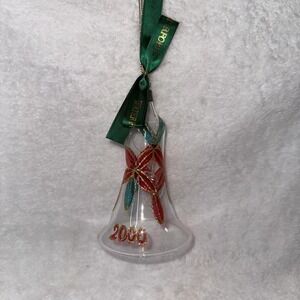 Waterford Holiday Heirlooms Lismore Bell 2000 Glass Christmas Ornament with Box